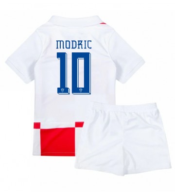 Kroatien Luka Modric #10 Hjemmebanesæt Børn EM 2024 Kort ærmer (+ korte bukser)